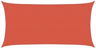 vidaXL Sonnensegel 160 g/m² Terrakottarot 2,5x4,5 m HDPE 311345
