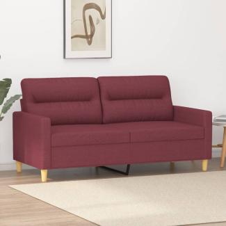 vidaXL 2-Sitzer-Sofa Weinrot 140 cm Stoff 359241