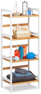 Badregal Bambus weiß und natur