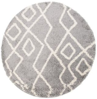 Tapiso Hochflor-Teppich BOHO, rund, Höhe: 40 mm, Wohnzimmer, Schlafzimmer, Design, Shaggy