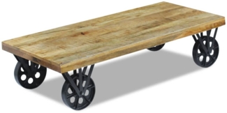 Couchtisch, Sofatisch Mangoholz 120 x 60 x 30 cm