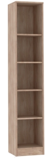Marmex Möbel Grant 07C Regal, offenes Bücherregal, Nischenregal, cremona torro, 36 x 185 x 34 cm