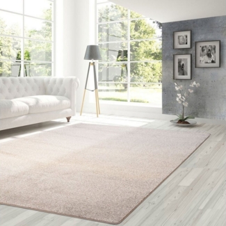 Floordirekt Veloursteppich Lyon Beige, Teppichläufer erhältlich in vielen Größen, rechteckig, Höhe: 10 mm