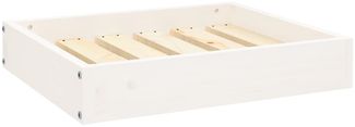 vidaXL Hundebett Weiß 51,5x44x9 cm Massivholz Kiefer 820847