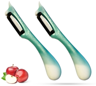 SMI Sparschäler Solingen Sparschäler Gemüseschäler für Küche Kartoffelschäler, (2-tlg, 2 tlg), Rechts- und Linkshänder nach klingen wechseln