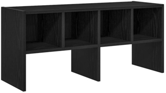 vidaXL Schuhregal Stapelbar Schwarz Eichen-Optik 89,5x30x40 cm 858841