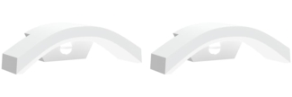 vidaXL LED-Außenwandleuchten mit Sensor 2 Stk. Weiß Aludruckguss 4006283