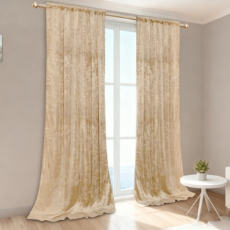 BTTO V&G Gardine Verdunkelungsvorhang (2 St), abdunkelnd, Blickdicht Samt Vorhang