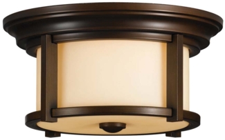 Deckenleuchte, Stahl Glas, D 33 cm, IP44