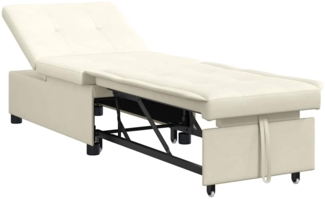 vidaXL Schlafsofa Creme 67 x 194 x 38 cm Samt 42008602