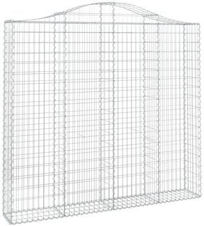 vidaXL Gabione mit Hochbogen 200x30x180/200 cm Verzinktes Eisen 153389