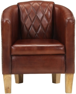 vidaXL Clubsessel Braun Echtleder 359638