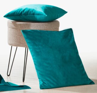 Weckbrodt Dekokissen Valentin, Samt-Optik, Velour, Unifarben, Kissenhülle ohne Füllung