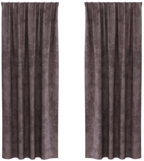 vidaXL Vorhang mit Vorhängen 2 pcs Braun 225 x 140 cm Samt 4107695