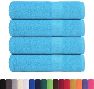 vidaXL Duschtücher 4 Stk. Türkis 70x140 cm 360 g/m² 100% Baumwolle 136978