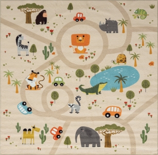 the carpet Teppich Happy Life, quadratisch, Höhe: 4 mm, Life Kinderzimmer Teppich Spielteppich pflegeleicht