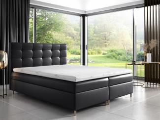 Boxspringbett ARVID 120x200 cm Kunstleder Schwarz