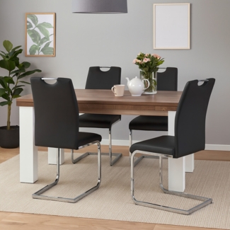 HTI-Living Nelly Esszimmerstuhl 4er Set Schwarz