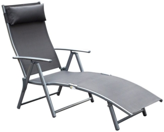 Outsunny Gartenliege Gartenliege mit Kissen