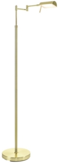 casa NOVA LED Stehlampe Stehleuchte TROY, H 146 cm, Messingfarben, Metall, Anpassung der Farbtemperatur, Dimmfunktion, LED fest integriert, Extra-Warmweiß, Neutralweiß, 1-flammig, dreh- und schwenkbarer Lampenschirm