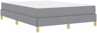 vidaXL Boxspringbett Hellgrau und Braun 140 x 200 cm 3398570
