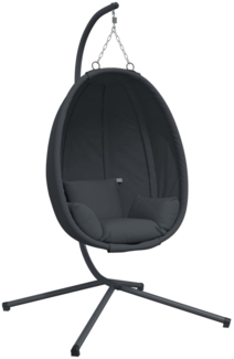 vidaXL Hängesessel Ei-Design mit Ständer Anthrazit Stoff und Stahl 4007399