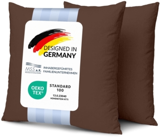 MSS Kissenbezug 2er Set - 40x40 cm - Café
