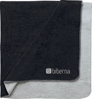 biberna 0229038 Doubleface Wohndecke, schwarz, 1x 150x200 cm