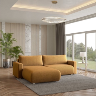 Masseno Ecksofa TURIN mit Schlaffunktion L-Form, Sofa mit Bettkasten