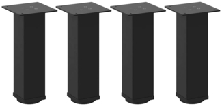 vidaXL Couchtischbeine 4 Stk. Schwarz 42-44 cm Stahl 4012464