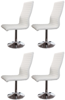 Esszimmerstuhl 4er Set Polyurethan Weiß