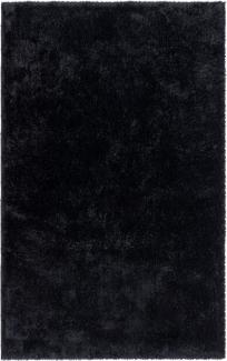 Kadima Design Hochflor-Teppich "Dovel" - Recyceltes Polyester - Nachhaltig & Weich. Farbe: Schwarz, 120x170 cm