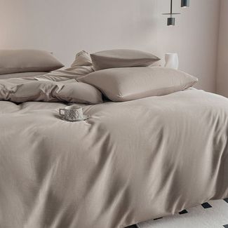 KEAYOO Bettwäsche Biber Bettwäsche, 2 teilig, Einfarbige Biber Warm Bettwäsche mit Reißverschluss für Winternächte