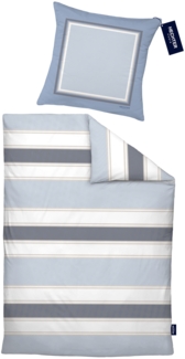 Hechter Paris Bettwäsche Renforce 0041305 QUERSTREIFEN, blau, 1x 135x200 cm + 1x 80x80 cm