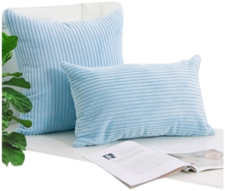 Coonoor Kissenbezüge Kissenhülle Kordsamt Zierkissenbezug Dekokissen (2 Stück)