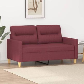 vidaXL 2-Sitzer-Sofa Weinrot 120 cm Stoff 359233