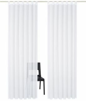 OTTO home Gardine REGINA (2 St), Schlaufen, transparent, Vorhang, Fertiggardine, 2-er Set, transparent, modern