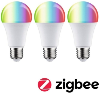 Paulmann 29151 Standard 230V Smart Home Zigbee LED Birne 3x1055lm 3x11W RGBW+ dimmbar Matt Leuchtmittel
