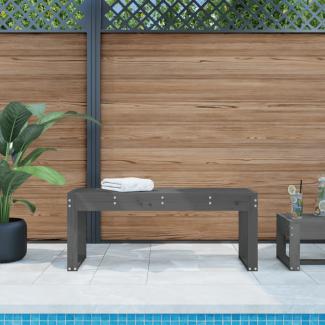 vidaXL Gartenbank Grau 110x38x45 cm Massivholz Kiefer 825095