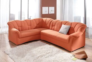 DOMO collection Ecksofa Papenburg B/T/H: 242/190/84 cm L-Form, wahlweise mit Bettfunktion, Langer Schenkel links oder rechts