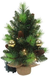 Künstlicher 1 mit Beleuchtung und Kugeln 45 cm Tannenbaum 5307917