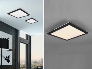 LED Deckenleuchte ALPHA Schwarz Panel eckig 45x45cm, 5cm ultra slim
