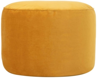Icon Runder Sitzpuff „Milano“, XL Samt Sitzsack Hocker, Groß Fußhocker für das Wohnzimmer, Sitzkissen