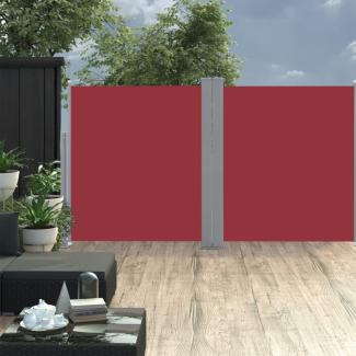 vidaXL Ausziehbare Seitenmarkise 170 x 600 cm Rot 48471