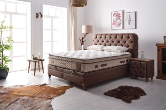 BAMBI YATAK Boxspringbett Set, Bambi Comfizone, Schlafzimmerbett, Matratze, H2/H5 Verstellbarem (1 x Matratze, 2 x Bettkasten, 1 x Bettkopfteil), Matratze mit verstellbarem Härtegrad (H2/H5), Matratzenhöhe: 33 cm
