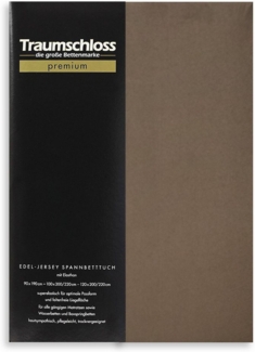 Traumschloss Spannbettlaken Premium, Jersey, Gummizug: rundum, (1 Stück), 165g/m², 95% gekämmte Mako Baumwolle, 5% Elasthan