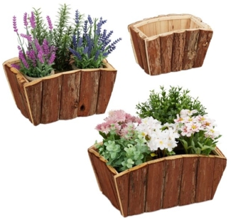 Blumenkasten Holz im 3er Set