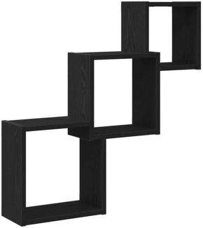 vidaXL Würfelregale Schwarz Eichen-Optik 68x15x68 cm Holzwerkstoff 862410