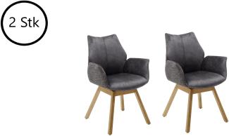 Esszimmerstuhl >Tanagra< (2-er Set) in Anthrazit - 63x89x64 (BxHxT)