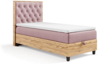 Best for Home Boxspringbett mit Bettkasten Trinity K-14 PLATE SINGLE inkl. 7 cm Topper (70x200 80x200 90x200 100x200 cm), Verschiedene Liefermöglichkeiten, TOP Preis-Leistungs-Verhältnis